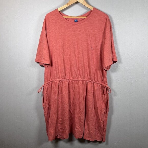 Old Navy Dresses & Skirts - Old Navy Waist-Defined Slub Knit Mini T-Shirt Dress in Sugar Poppy Women's XXL